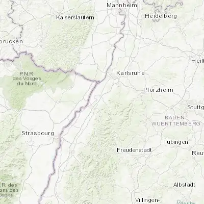 Map showing location of Kuppenheim (48.827940, 8.254170)