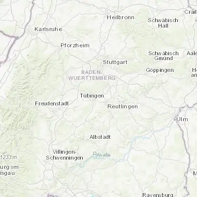 Map showing location of Kusterdingen (48.522910, 9.119770)