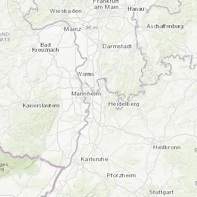 Map showing location of Ladenburg (49.473070, 8.608960)