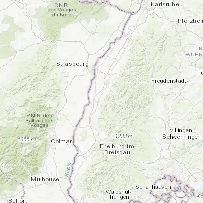 Map showing location of Lahr (48.340420, 7.868860)
