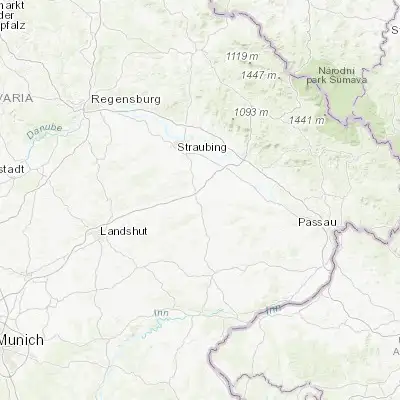 Map showing location of Landau an der Isar (48.672490, 12.693160)