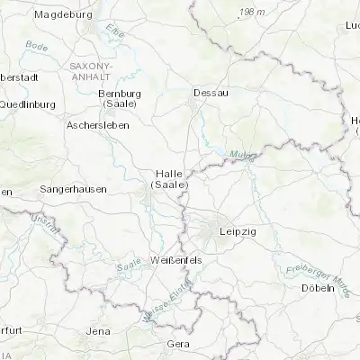 Map showing location of Landsberg (51.526980, 12.160760)