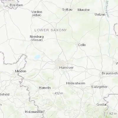 Map showing location of Langenhagen (52.447580, 9.737410)