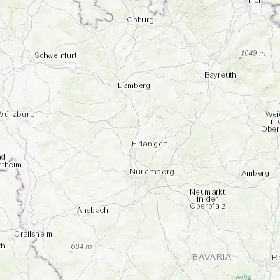 Map showing location of Langensendelbach (49.640510, 11.071040)
