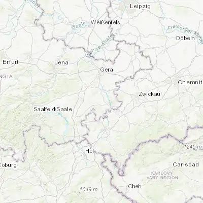 Map showing location of Langenwetzendorf (50.678840, 12.094070)