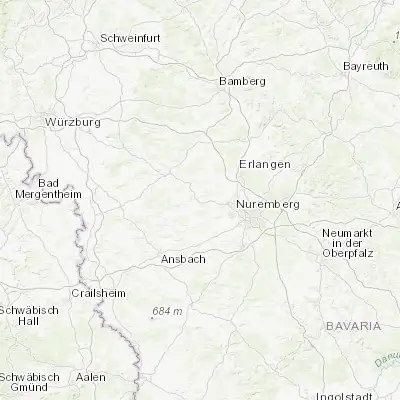 Map showing location of Langenzenn (49.494630, 10.792300)