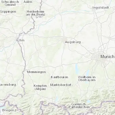 Map showing location of Langerringen (48.145900, 10.758940)