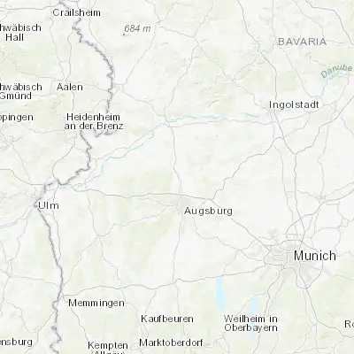 Map showing location of Langweid (48.490950, 10.853100)