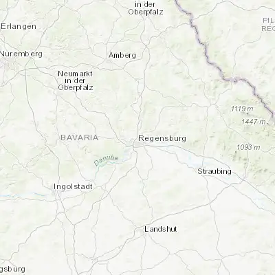 Map showing location of Lappersdorf (49.046940, 12.091300)