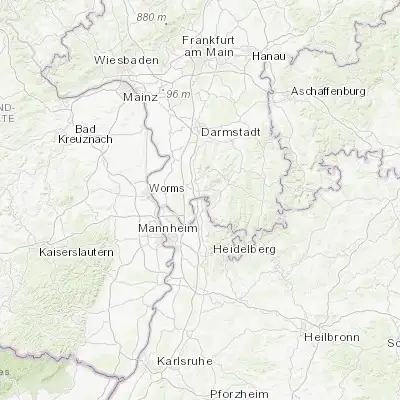 Map showing location of Laudenbach (49.613330, 8.653890)