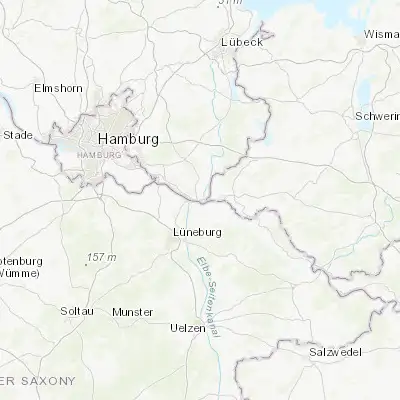Map showing location of Lauenburg (53.371990, 10.556540)