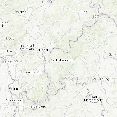 Map showing location of Laufach (50.016670, 9.300000)
