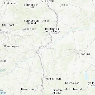 Map showing location of Leipheim (48.450040, 10.222780)