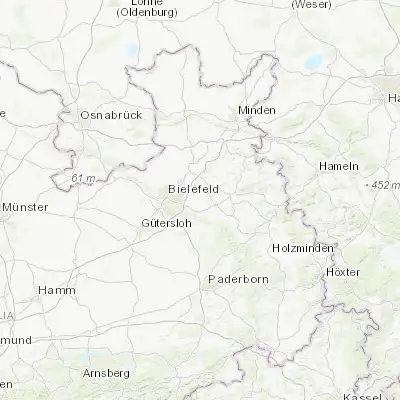 Map showing location of Leopoldshöhe (52.012460, 8.698340)