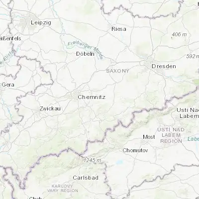 Map showing location of Leubsdorf (50.800000, 13.166670)