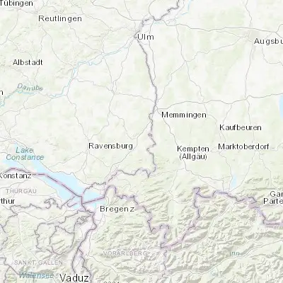 Map showing location of Leutkirch (47.826720, 10.020500)