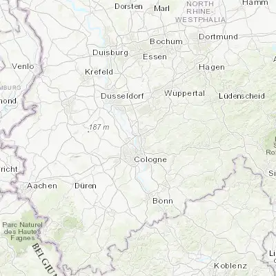 Map showing location of Leverkusen (51.030300, 6.984320)