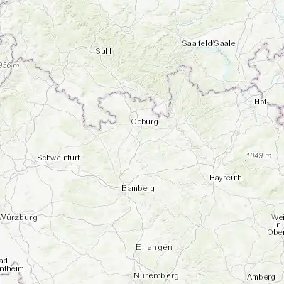 Map showing location of Lichtenfels (50.145670, 11.059280)