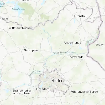 Map showing location of Liebenwalde (52.871250, 13.394650)