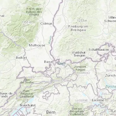 Map showing location of Lörrach (47.614970, 7.664570)