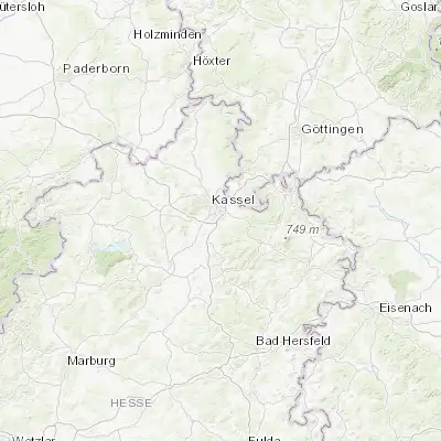 Map showing location of Lohfelden (51.266670, 9.533330)