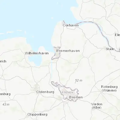 Map showing location of Loxstedt (53.466670, 8.650000)