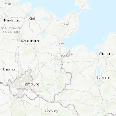 Map showing location of Lübeck (53.868930, 10.687290)