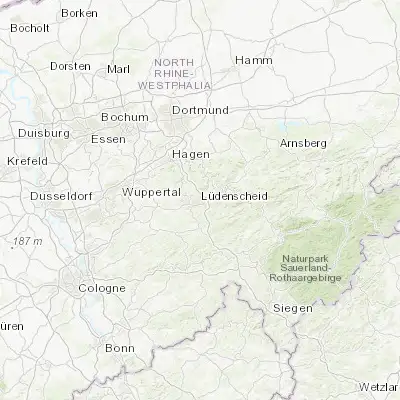 Map showing location of Lüdenscheid (51.219770, 7.627300)