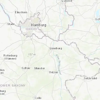 Map showing location of Lüneburg (53.250900, 10.414090)