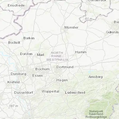 Map showing location of Lünen (51.616340, 7.528720)