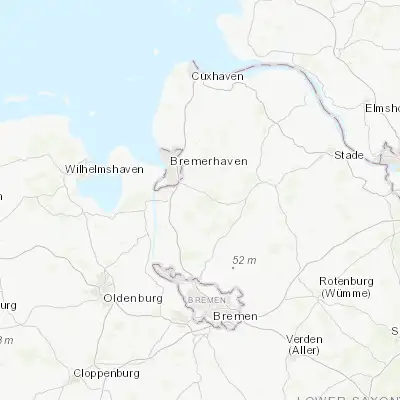 Map showing location of Lunestedt (53.436210, 8.751930)