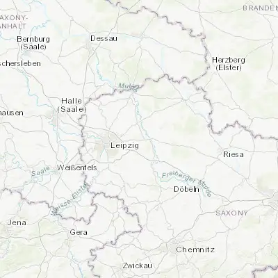 Map showing location of Machern (51.366670, 12.633330)