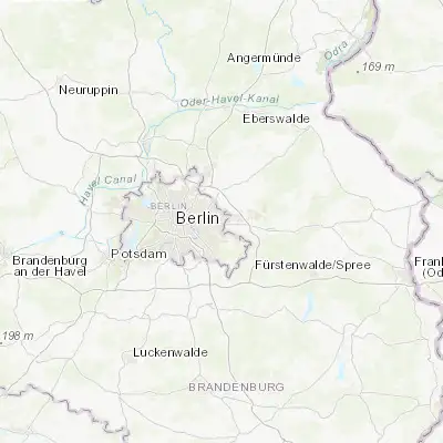Map showing location of Mahlsdorf (52.509350, 13.613730)