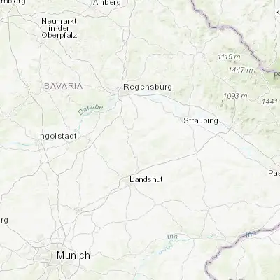 Map showing location of Mallersdorf-Pfaffenberg (48.766370, 12.230960)