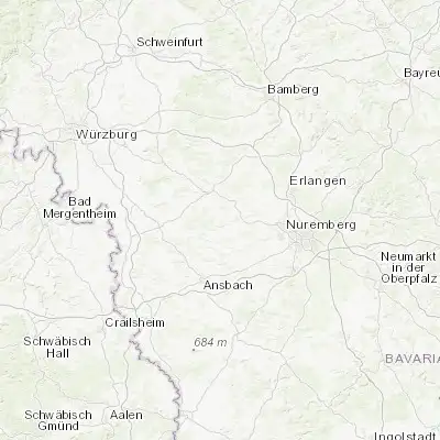 Map showing location of Markt Erlbach (49.493670, 10.652650)