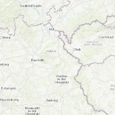 Map showing location of Marktredwitz (50.004430, 12.085930)