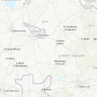 Map showing location of Martfeld (52.875720, 9.060810)