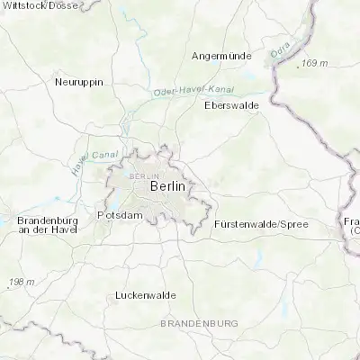 Map showing location of Marzahn (52.545250, 13.569830)
