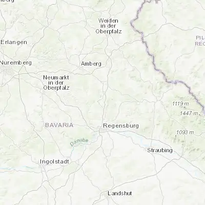 Map showing location of Maxhütte-Haidhof (49.199630, 12.092290)