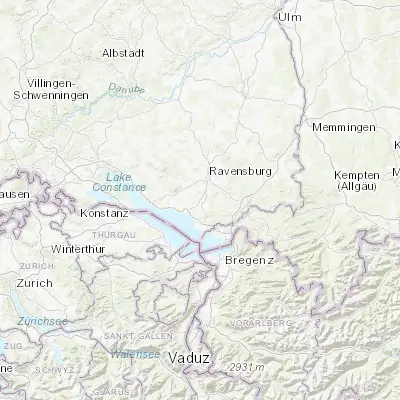 Map showing location of Meckenbeuren (47.700000, 9.566670)