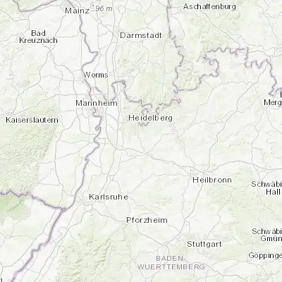 Map showing location of Meckesheim (49.321670, 8.819440)
