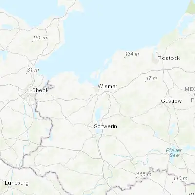 Map showing location of Mecklenburg (53.842700, 11.463300)