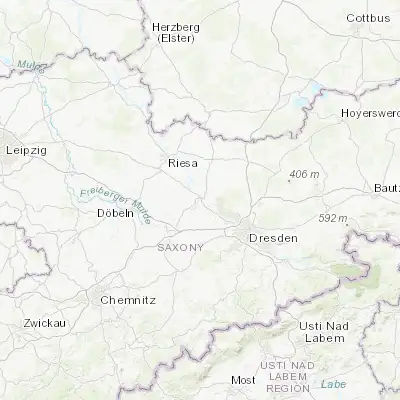 Map showing location of Meissen (51.161580, 13.473700)