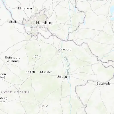 Map showing location of Melbeck (53.183330, 10.400000)