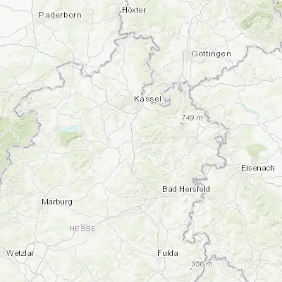 Map showing location of Melsungen (51.130290, 9.552360)