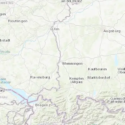 Map showing location of Memmingen (47.983720, 10.185270)
