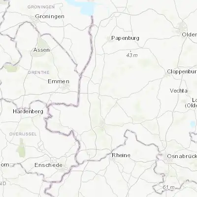 Map showing location of Meppen (52.690640, 7.290970)
