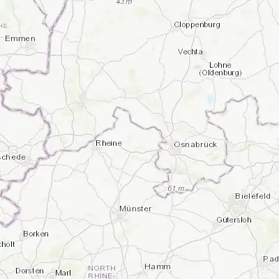 Map showing location of Mettingen (52.316670, 7.783330)