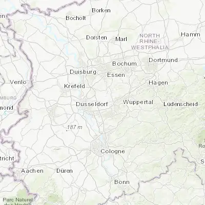 Map showing location of Mettmann (51.250400, 6.975360)