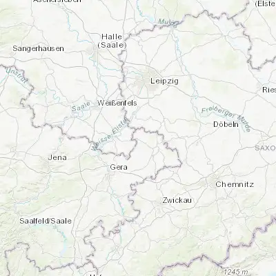 Map showing location of Meuselwitz (51.043150, 12.299350)